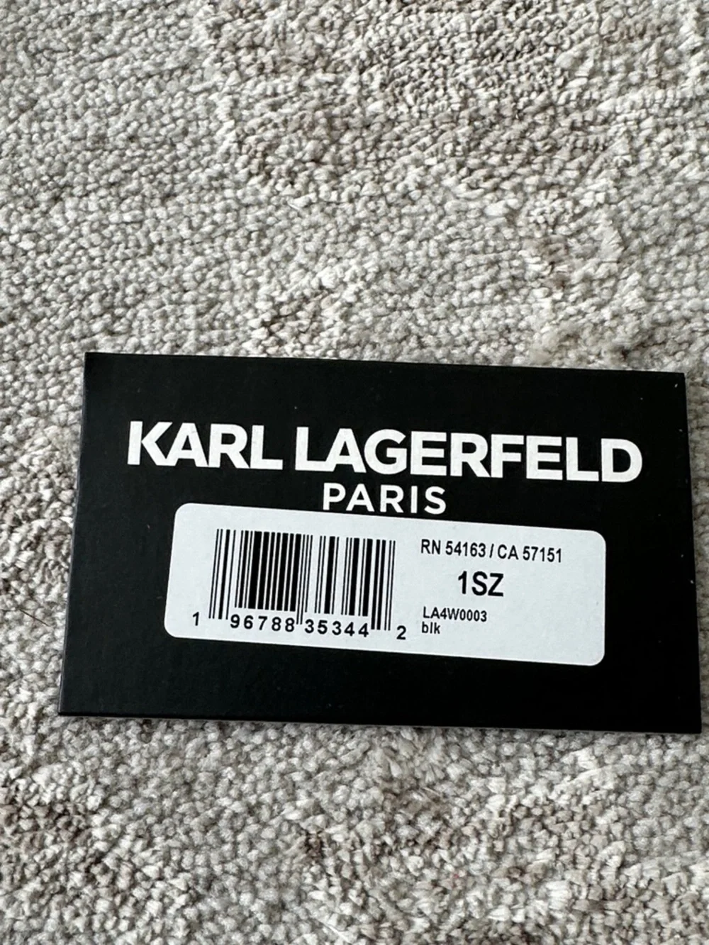 Karl Lagerfeld Black Leather Card Holder with Character Patch. NWT’s.
